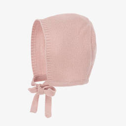 Baby Girls Pink Knitted Bonnet