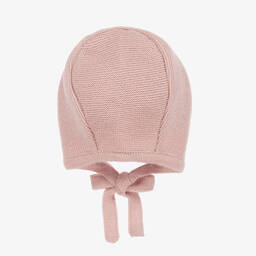 Baby Girls Pink Knitted Bonnet