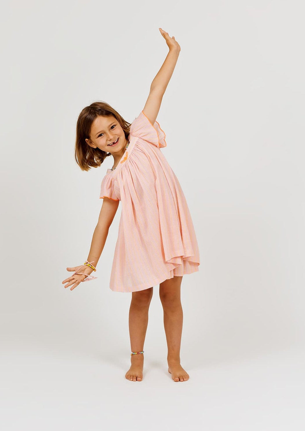 Neon Striped Dress | Rose