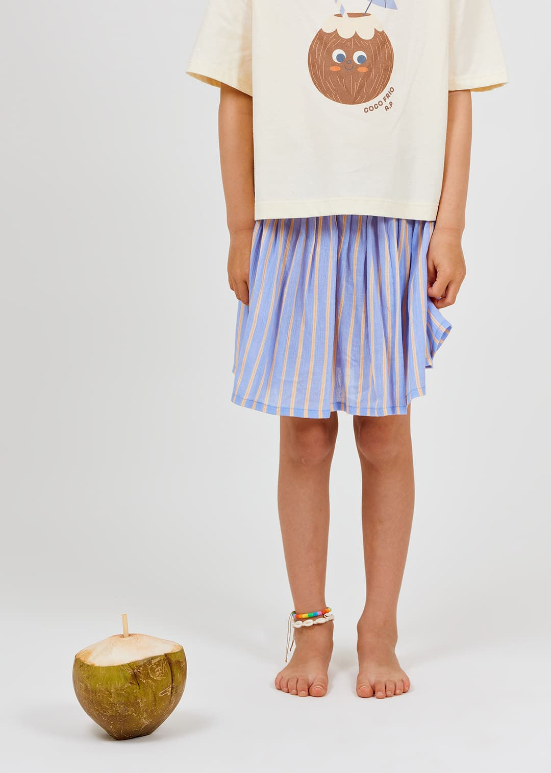 Neon Striped Skirt | Lavender