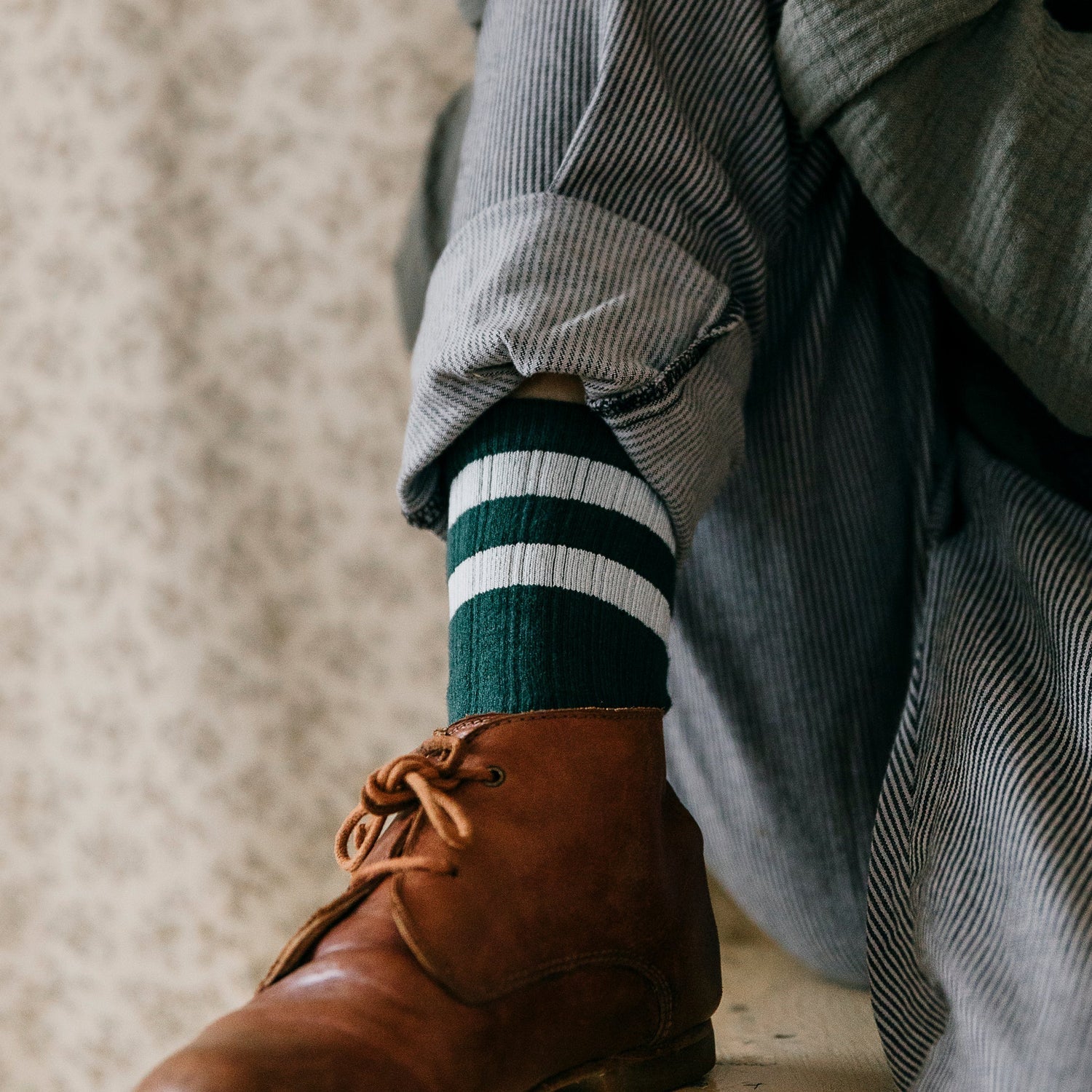 Nico Ribbed Varsity Crew Socks