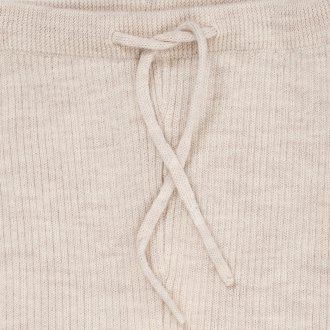 Merino Rib Set | Pale Cream Melange