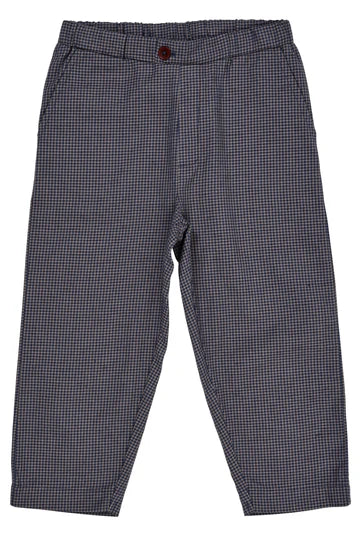 Navy Checkered Boys Set