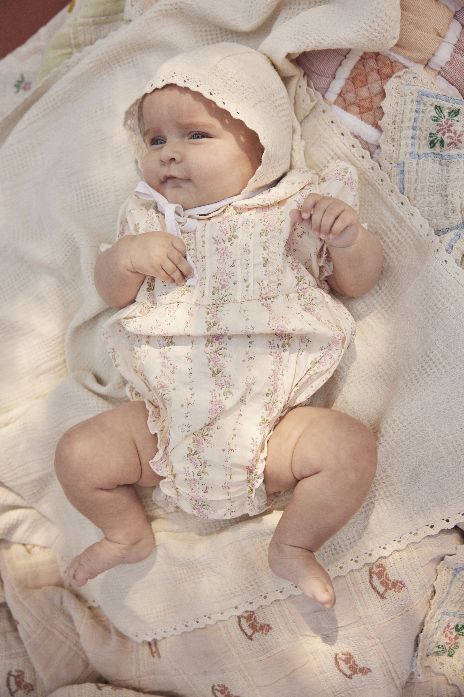 Irene Romper | Floral Stripes