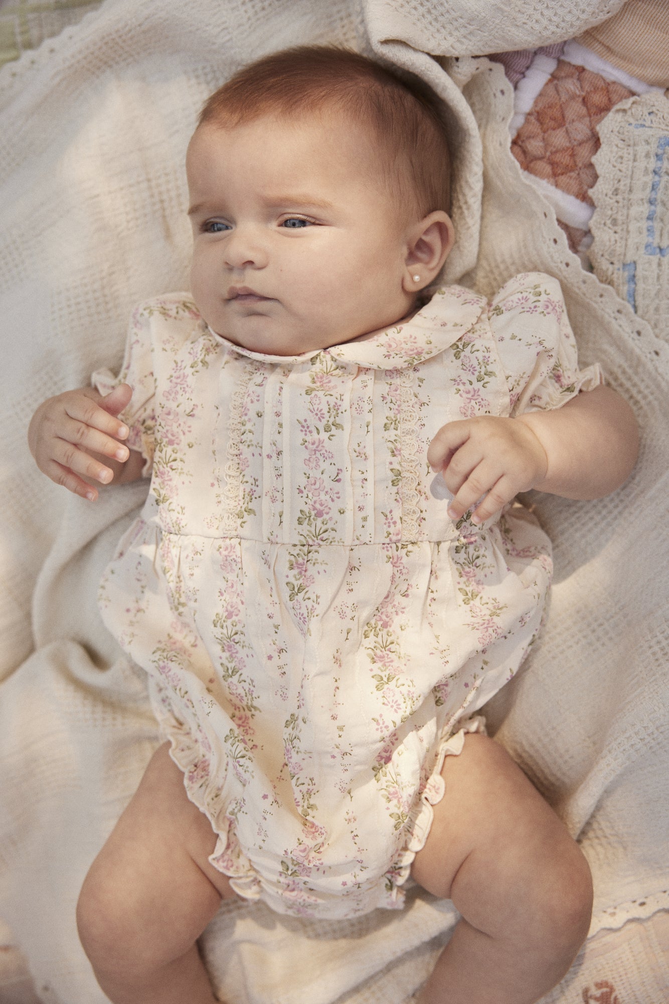 Irene Romper | Floral Stripes