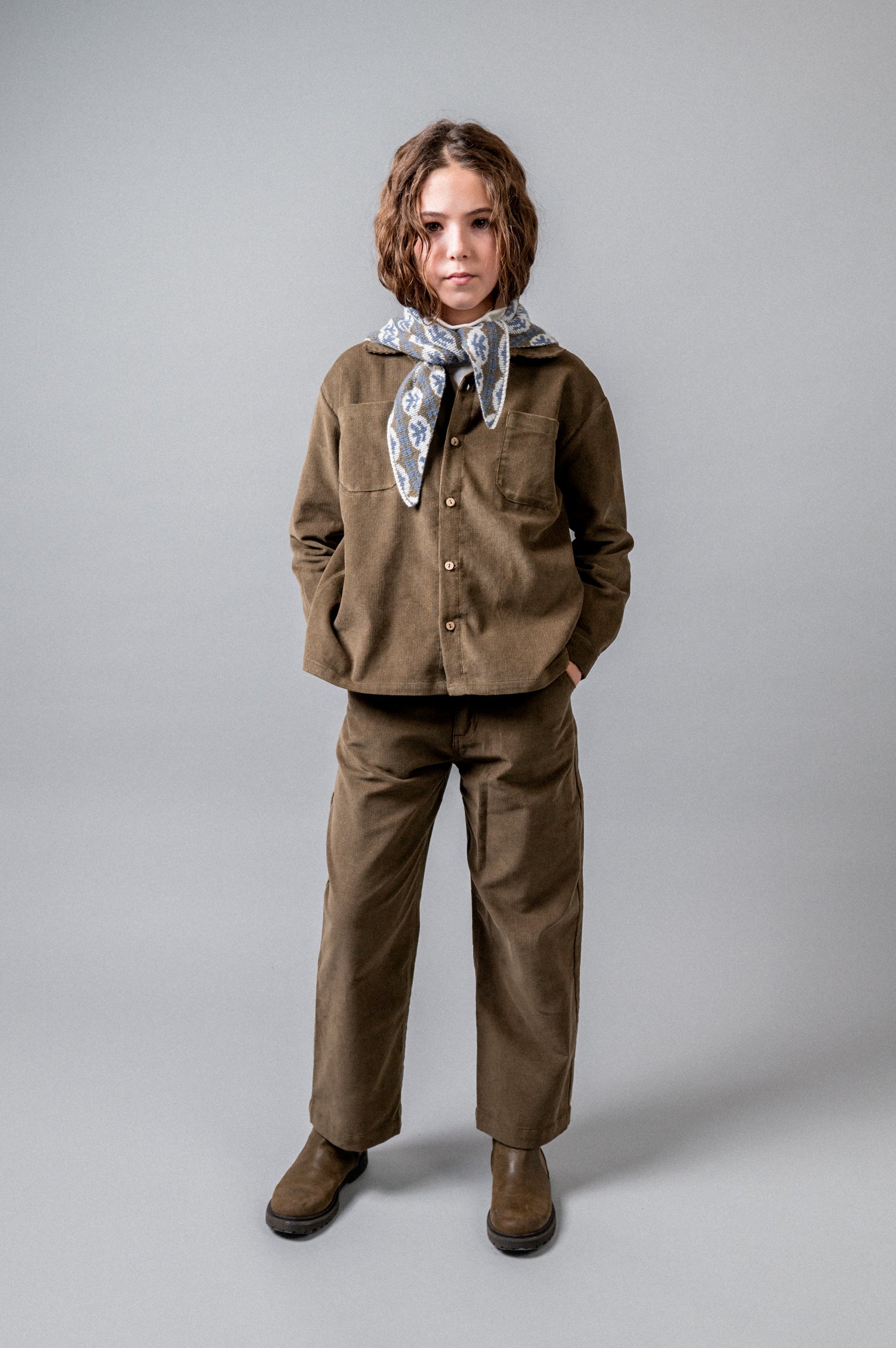 Corduroy Shorts Set | Khaki