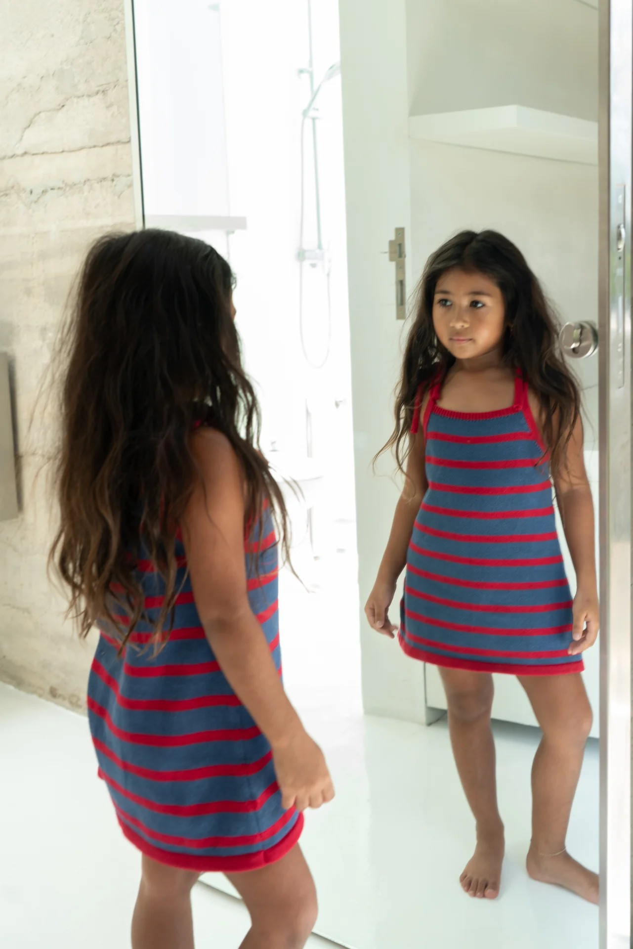 Bobbie Dress | Blue/Red