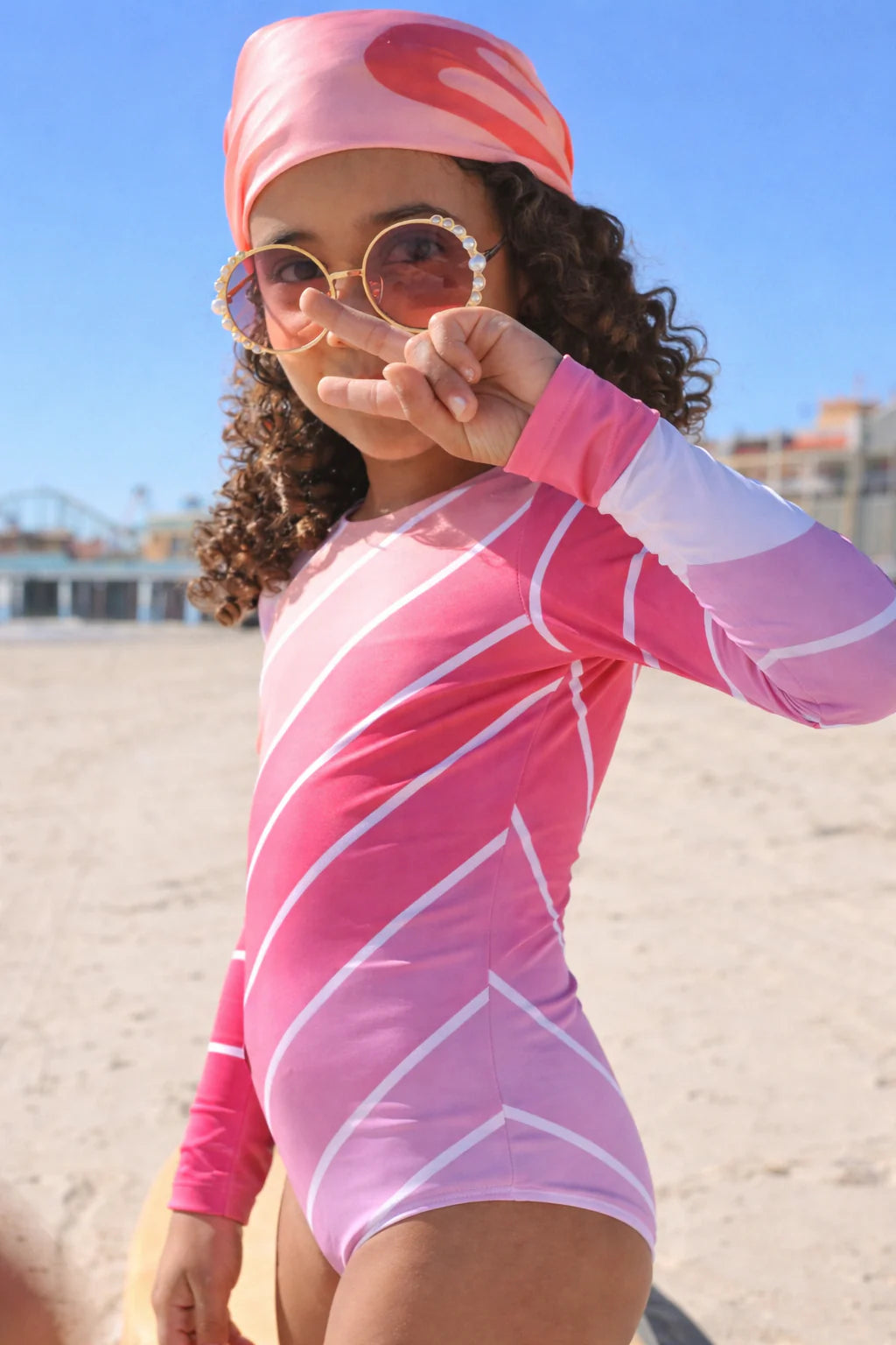One Piece Long Sleeve | Pink Beach