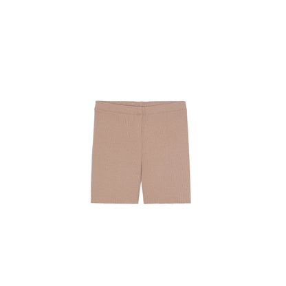 Rib Shorts Set | Nude