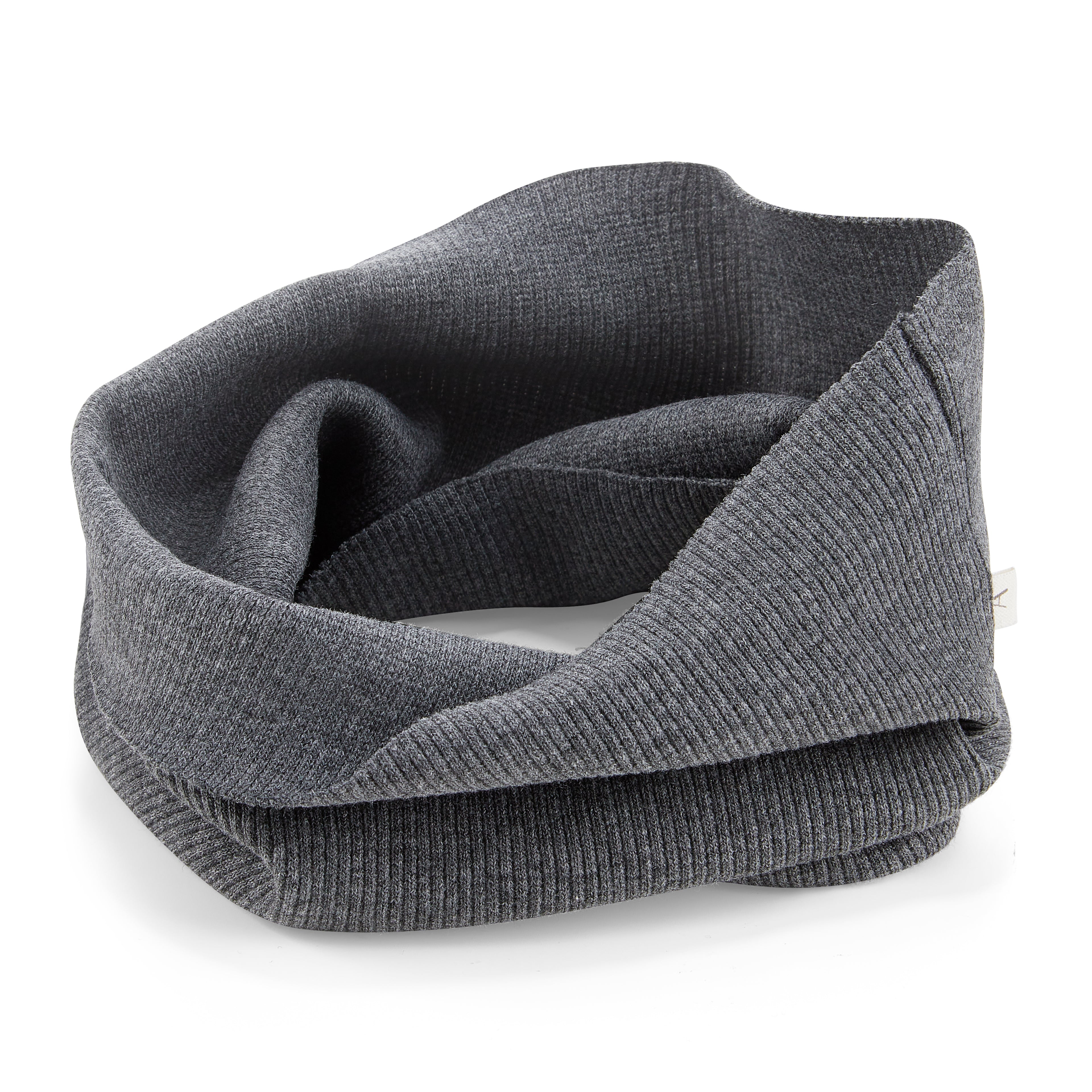 Rib Tube Scarf - Dark Grey