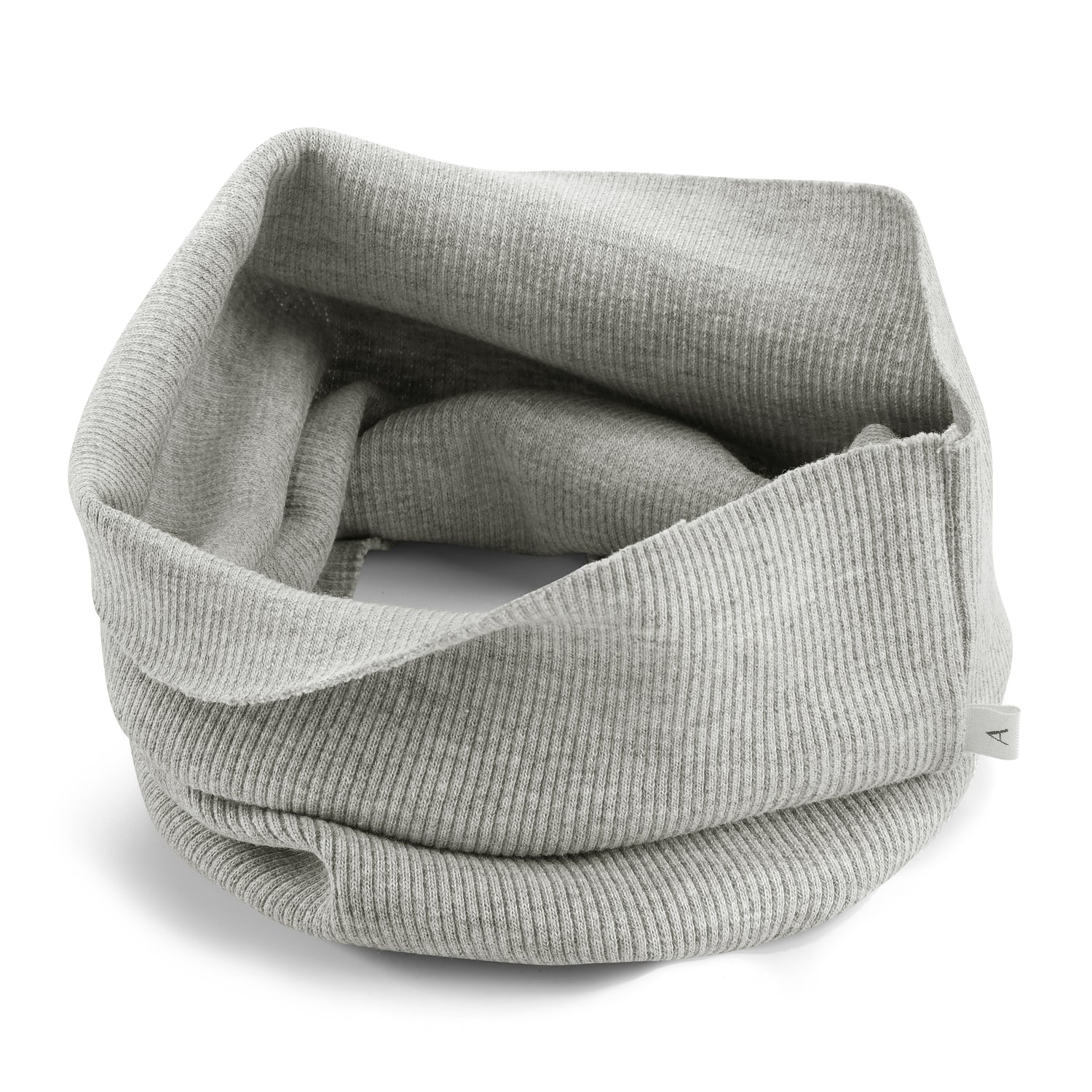 Rib Tube Scarf - Light Grey