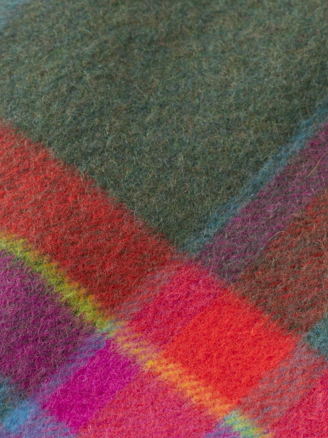 Oversized Rainbow Wool Coat | Rainbow Check