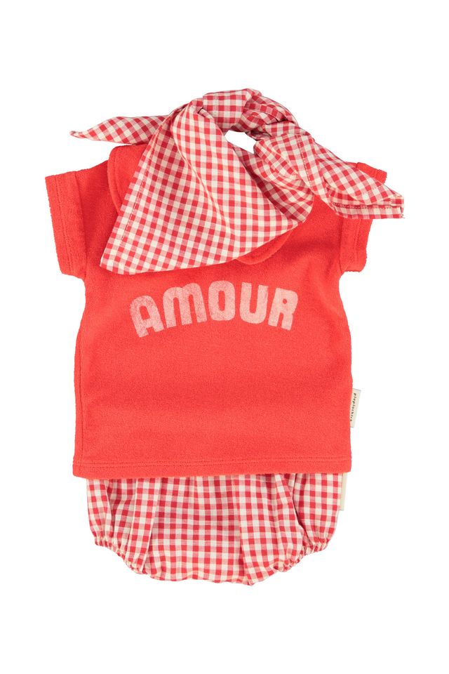 Amour Print T-Shirt | Red