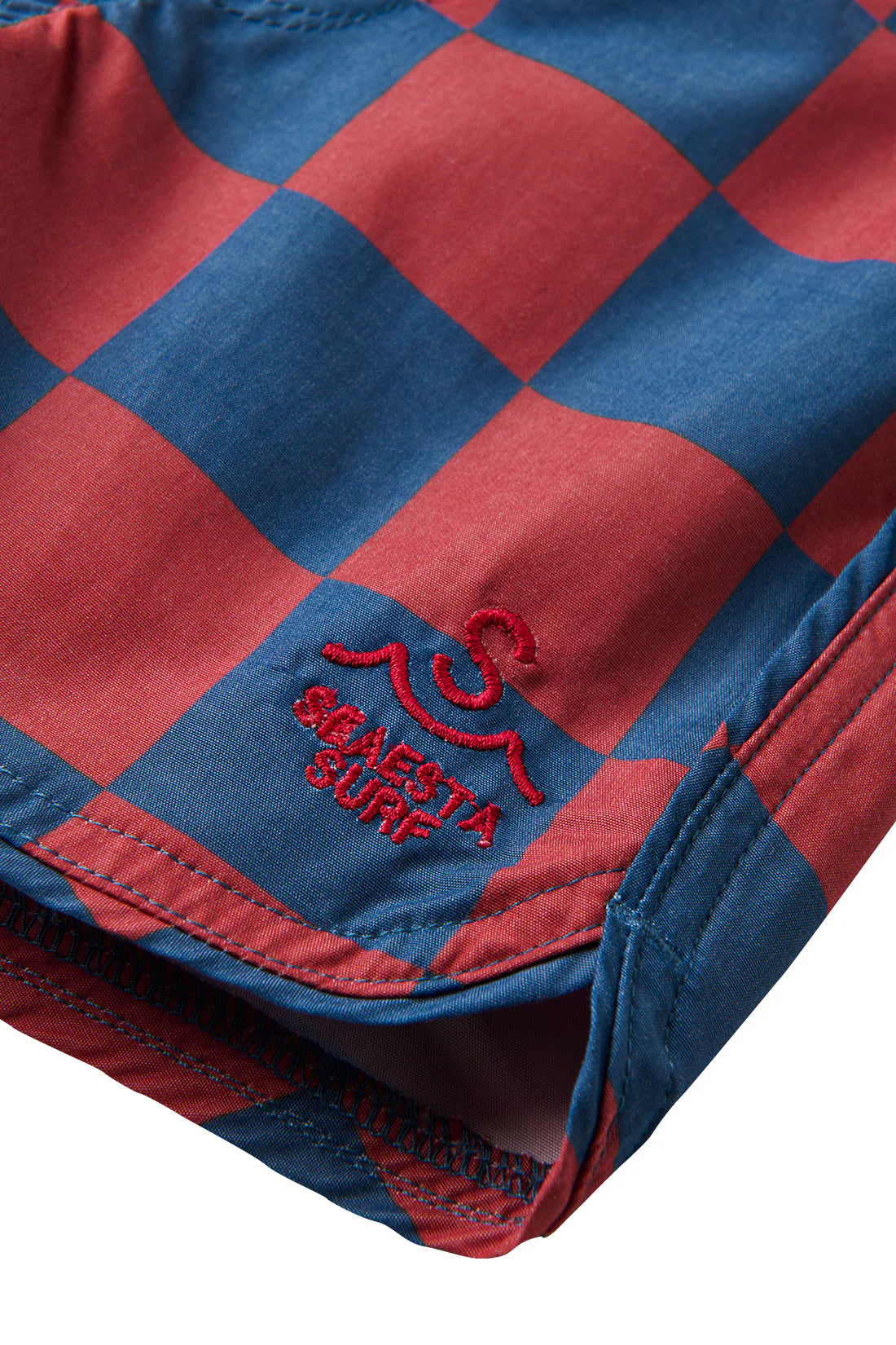 Nautical Checks Boardshorts | Navy Blue and Red