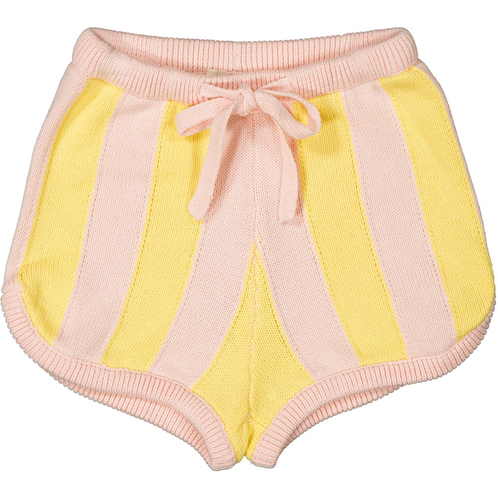 Paule Knitted Stripe Set | Yellow and Pink