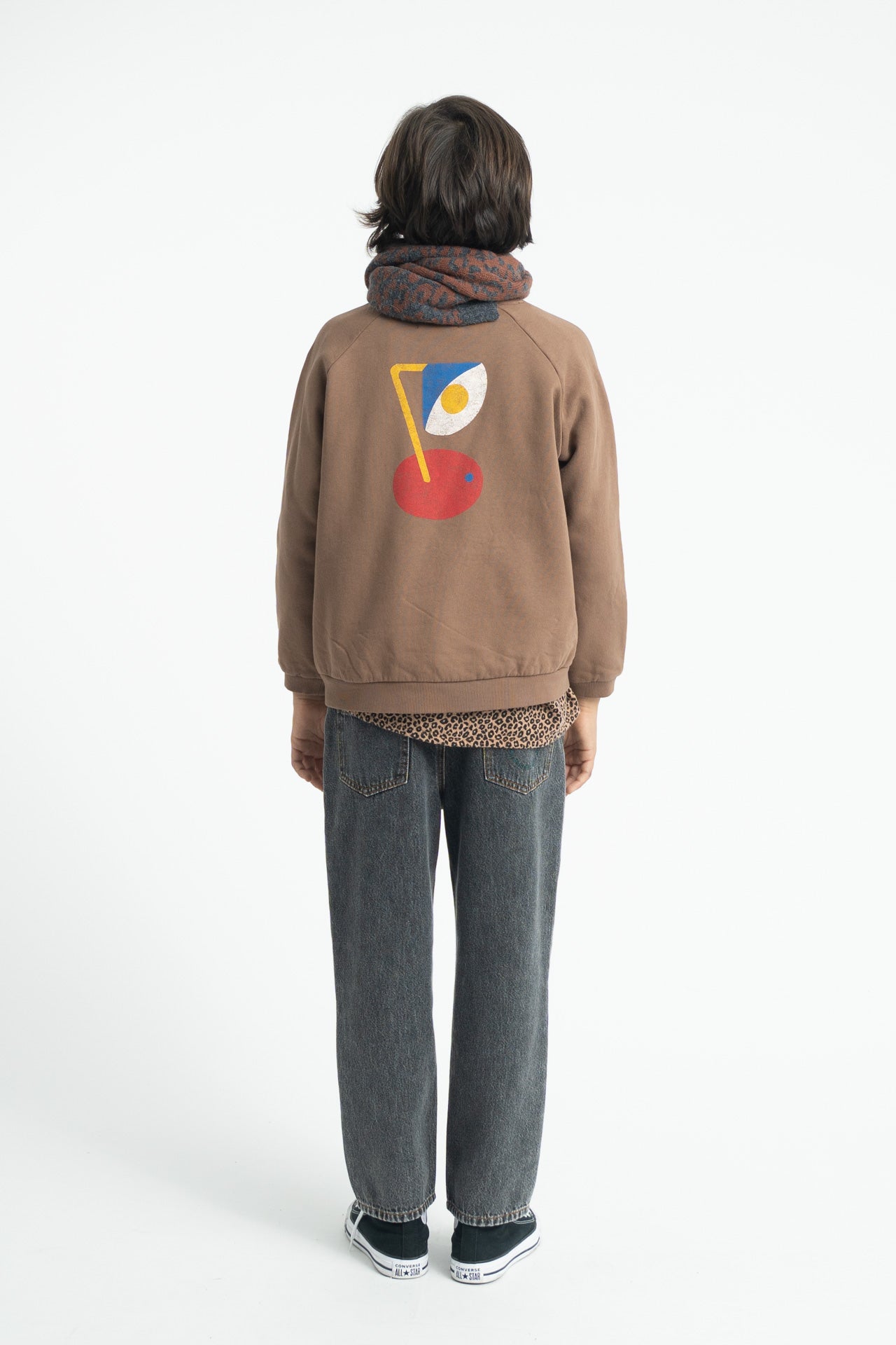Sweatshirt | Brown with Captain Print
