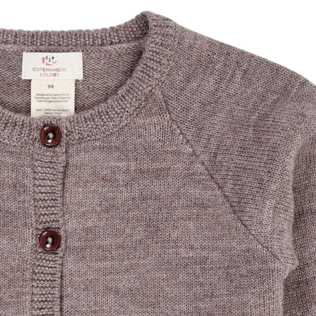 Merino Knitted Cardigan | Natural Melange