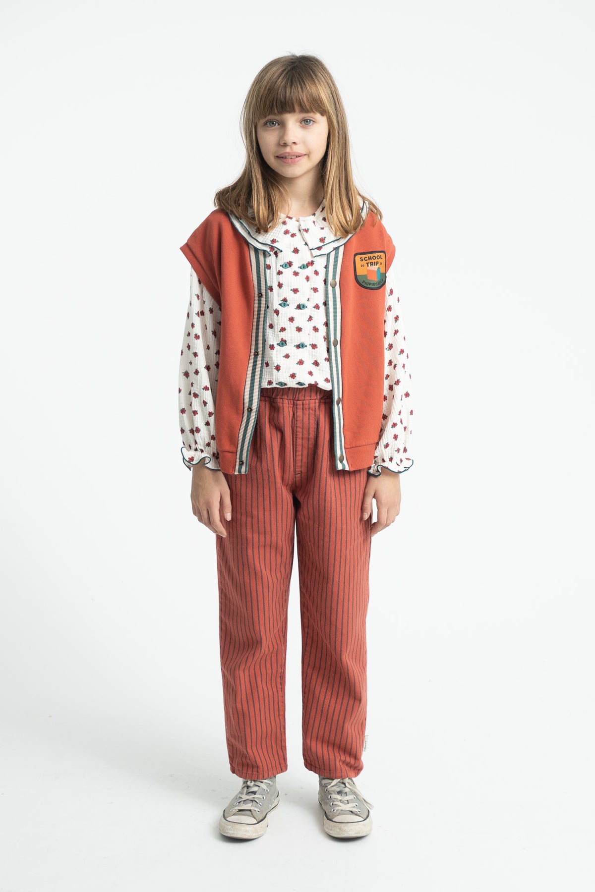 Trousers | Bordeaux with Black Stripes
