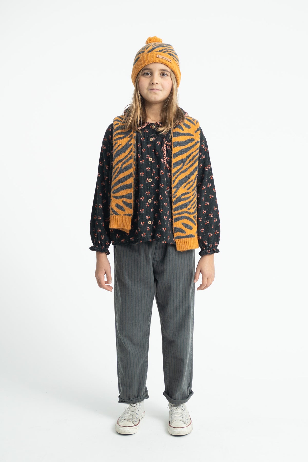 Trousers | Grey with Black Stripes
