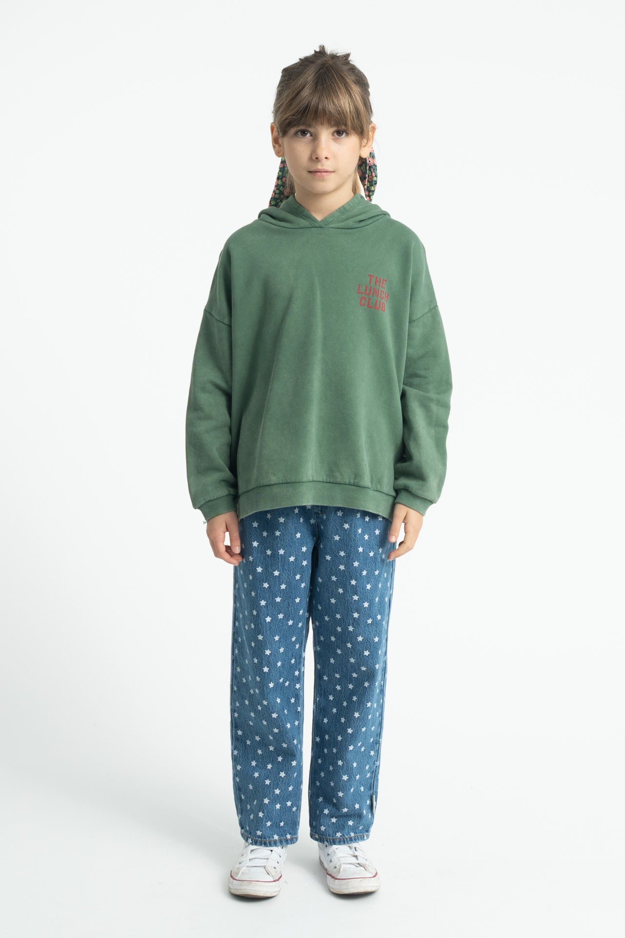 Trousers | Washed Navy Denim with Stars