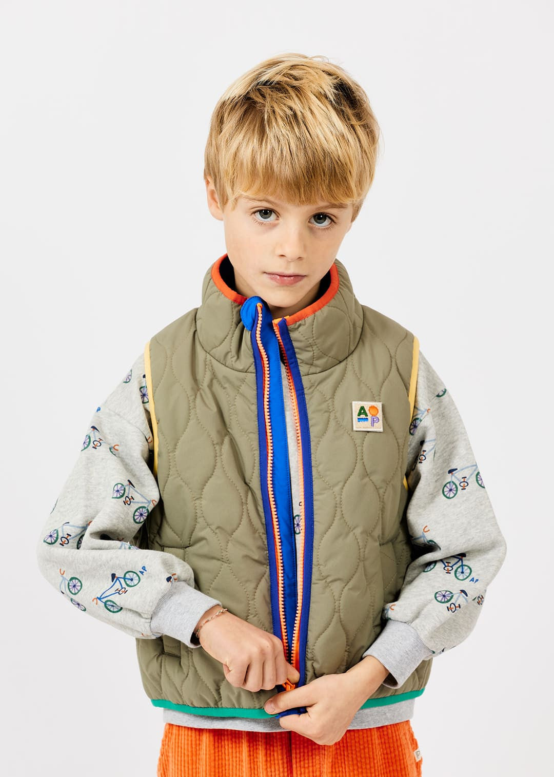 Two-tone Reversible Vest | Khaki Green