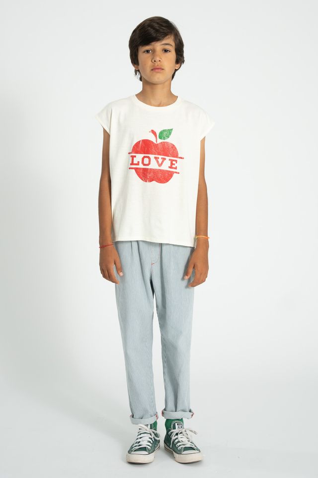 Apple Print T-Shirt | Ecru