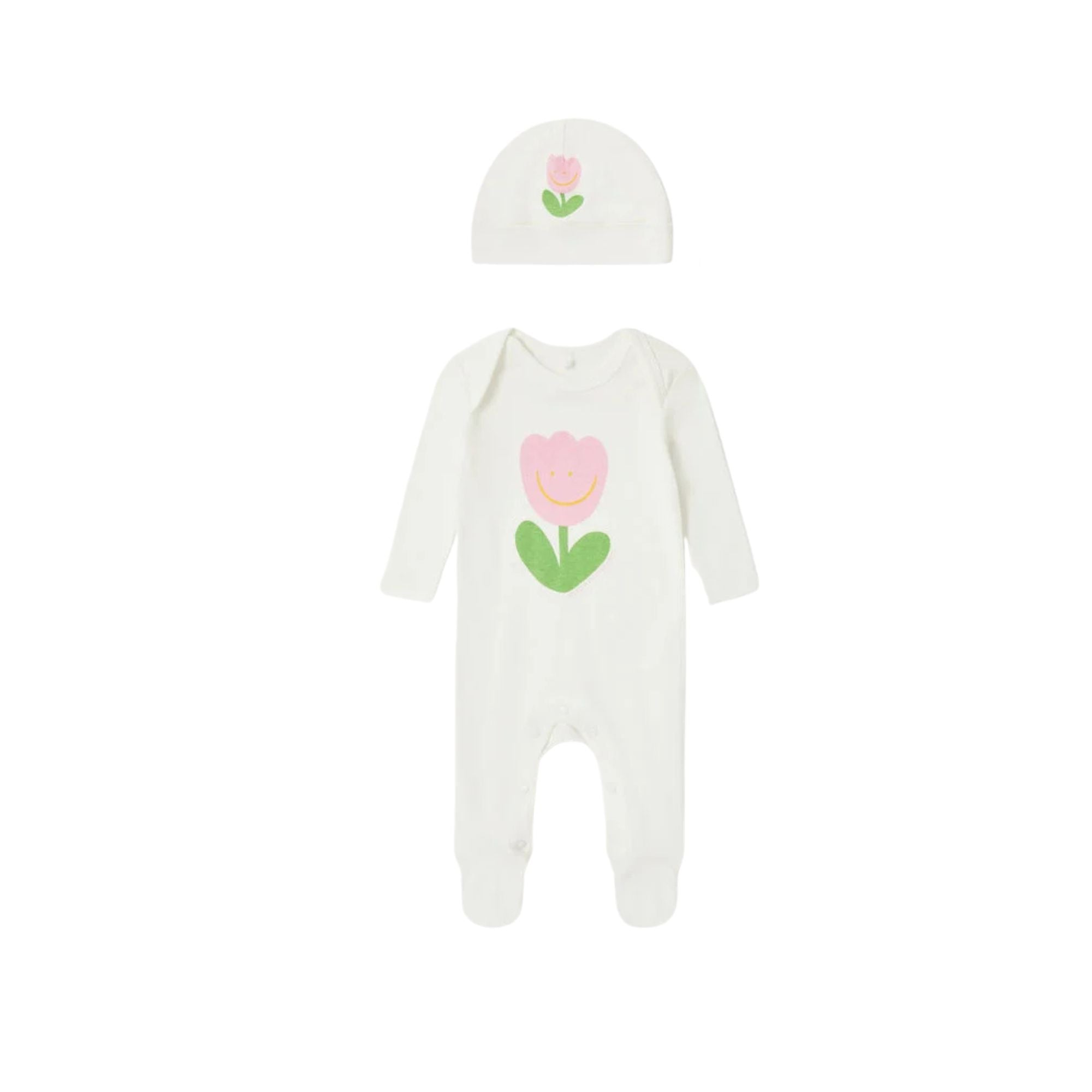 Floral Hat And Romper Set | Ivory