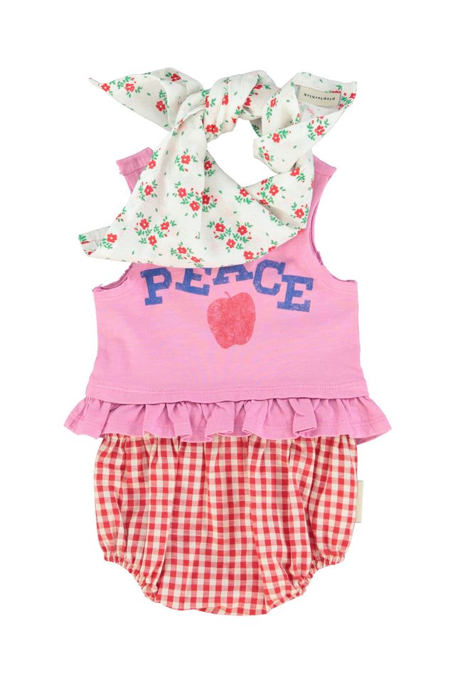 Peace Print Top | Pink